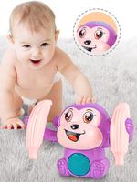 Sound Control Tumbling,Rolling Monkey Toy- Light & Sound Controllable, Plastic Design, 5.1*3.2*6.9 Inches