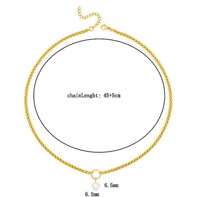 Fashionable 6mm Pearl Pendant Necklace for Women
