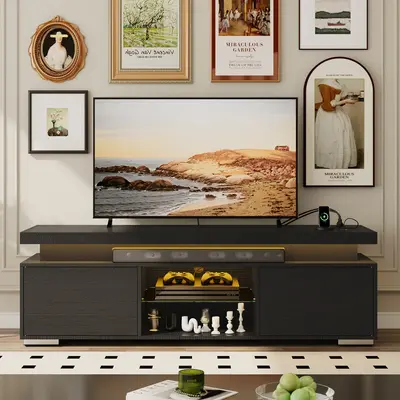 Yitahome TV Stands for Living Room, 65 55 50 inch TV Stand, Modern Entertainment Center w/Power Outlets, LED Television Stand...