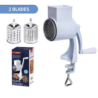 Hand-Cranked Peanut Grinder & Cheese Shredder | Color: 160 Double Knife White
