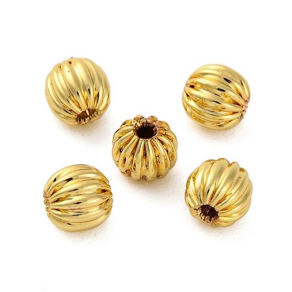 Rack Plating Pumpkin Brass Spacer Beads