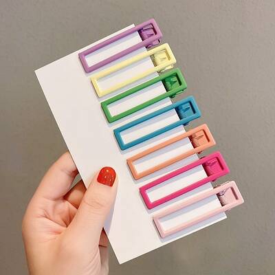 Frosted Candy Color Alloy Alligator Hair Clips