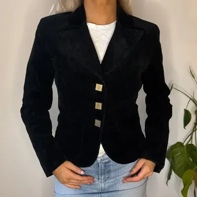 Unbranded Cord Jacket - Small Black Cotton