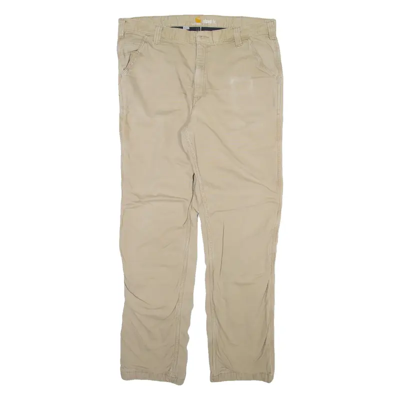 CARHARTT Insulated Mens Trousers Beige Relaxed Straight W38 L34