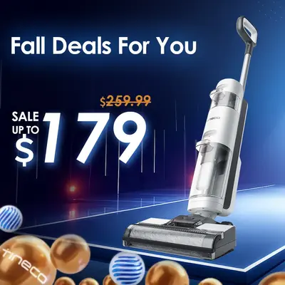 Tineco iFloor 3 Breeze Complete Wet Dry Vacuum Cleaner Cordless Floor Cleaner and Mop Lightweight One-Step Cleaning for Hard ...