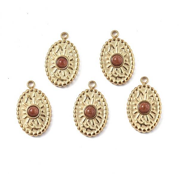 Synthetic Goldstone Pendants