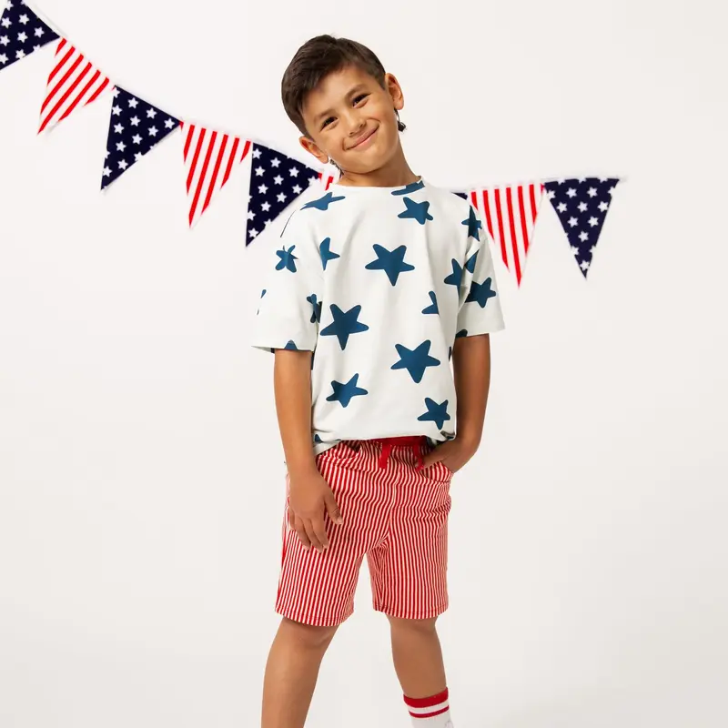 Kids Shorts - Red Stripe