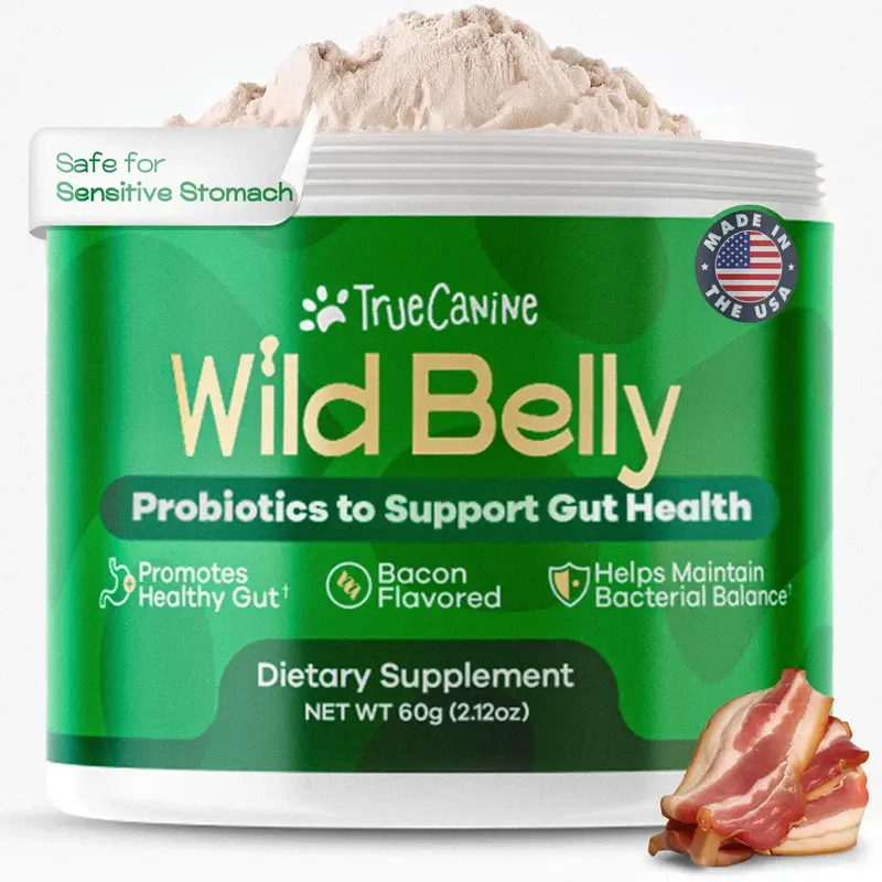 TRUECANINE Wild Belly Probiotics for Dogs 1 Bottle – 8 Strains for Joint, Mobility, Gut Health, Allergy Relief & Anti-Aging...