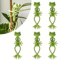 Frog Design Plant Support, 5 Counts/set Cute Frog Design Plant Climbing Support, Plant Climbing Frame, Garden Supplies for In...