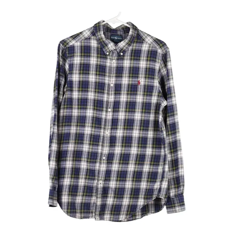 Age 13-15 Ralph Lauren Checked Flannel Shirt - XL Navy Cotton