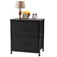 Nightstand with 2 Fabric Drawers, Small Dresser, Side Table, End Table, Bedside Table, Night Stands, Small Nightstand, Bedroo...