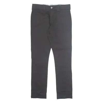 DICKIES Chino Workwear Mens Trousers Black Slim Skinny W28 L30