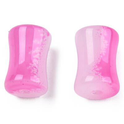 Transparent Spray Painted Glass Beads
