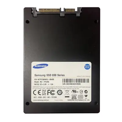 MZ7PC256HBFU-0BW00 Samsung 830 Series 256GB Multi-Level Cell SATA 6Gb/s 2.5-Inch Solid State Drive