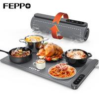FEPPO Electric Food Warming Mat with 6 Temperature Levels & 6-Hour Timer, Faster Full Surface Heating Mat, Roll Up Food Warme...