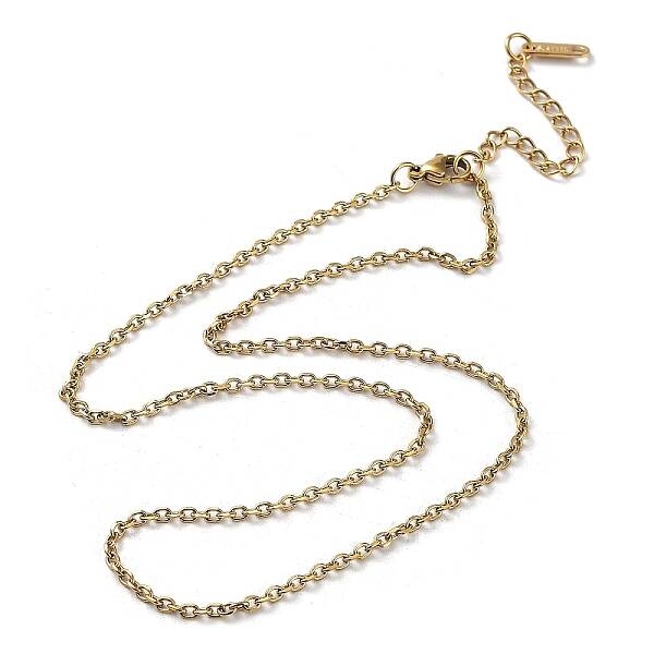 Ion Plating(IP) 304 Stainless Steel Cable Chain Necklace