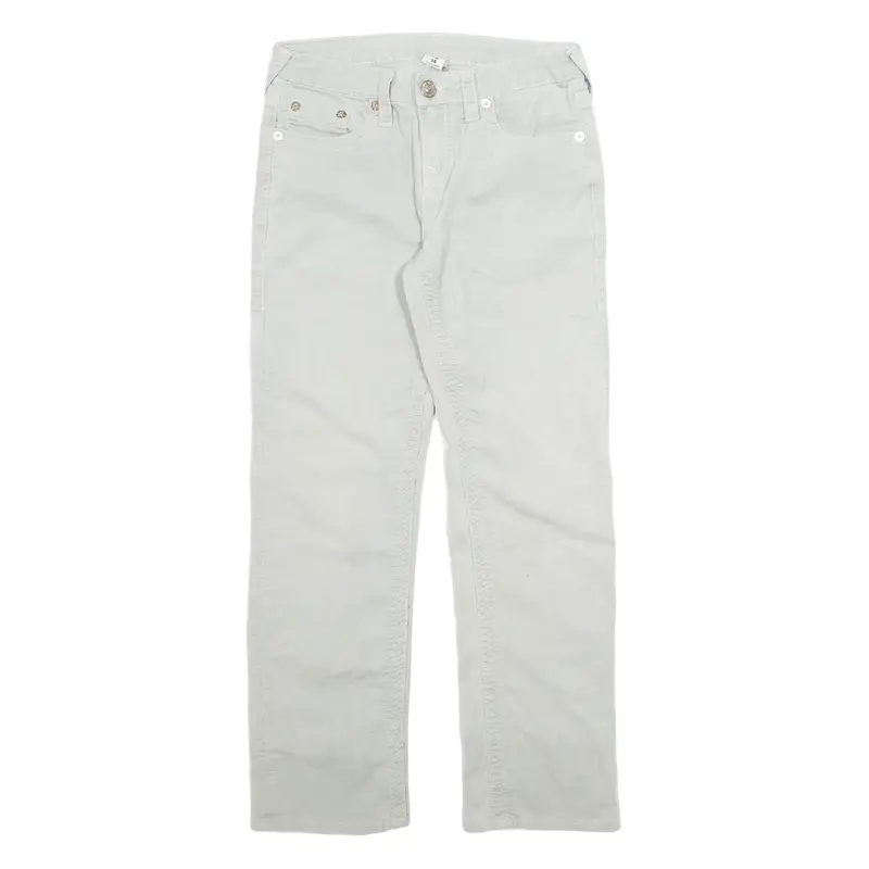 TRUE RELIGION Mens Jeans Grey Regular Straight W28 L27