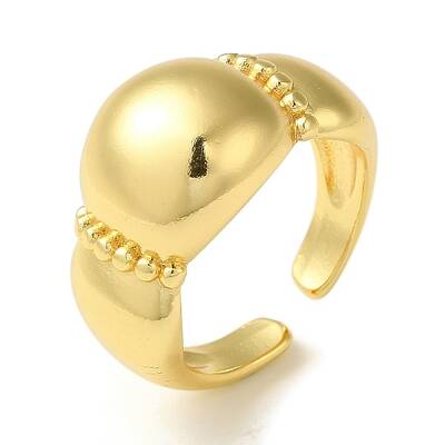 Rack Plating Brass Open Cuff Rings for Women