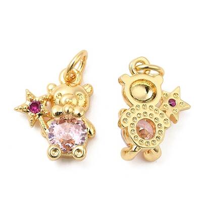 Brass with Cubic Zirconia Pendants