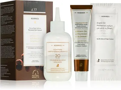 Permanent Coloring With Argan Oil Korres - 4.77 Catena NATURAL INTENSE BROWN