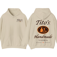 Tito's Handmade Vodka 2-Sided Hoodie T-Shirt, Texas Austin Graphic Pullover, Casual Streetwear for Men and Women, Summer Part...