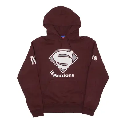 CHAMPION NHS Seniors USA Hoodie Maroon Pullover Mens S