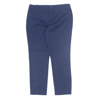 TOMMY HILFIGER Polka Dot Trousers Blue Regular Tapered Womens W32 L28