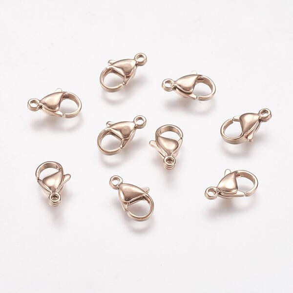 Ion Plating(IP) 304 Stainless Steel Lobster Claw Clasps