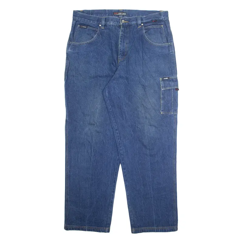 FUBU Mens Jeans Blue Relaxed Straight W40 L37