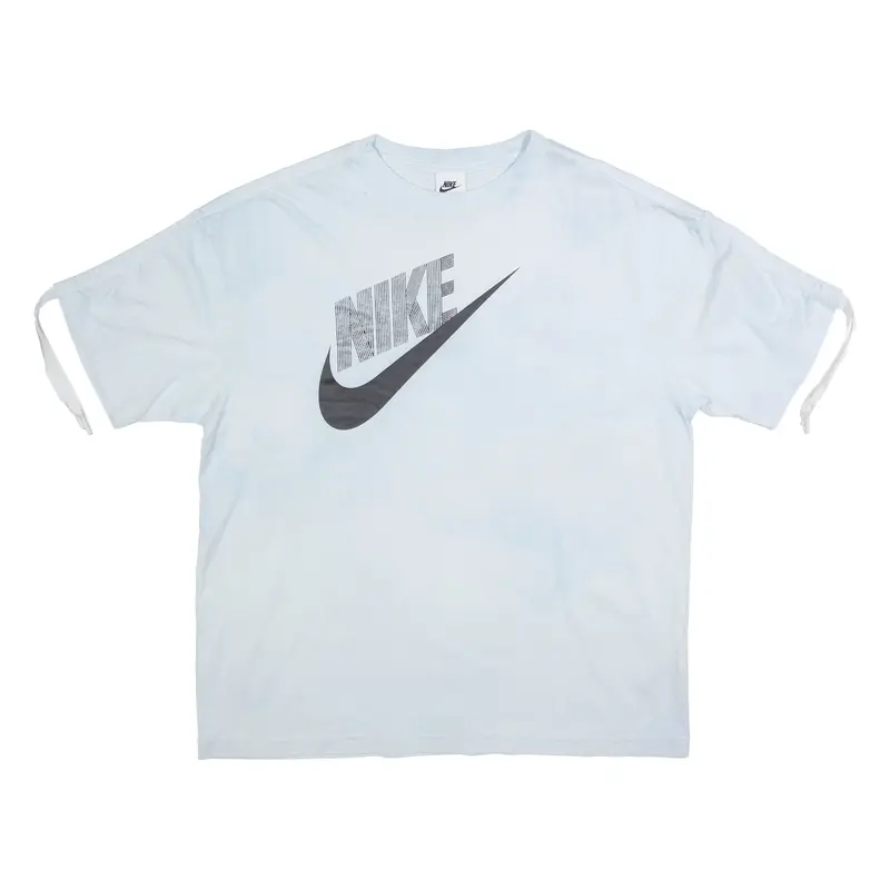 NIKE Oversized Womens Tie Dye T-Shirt Blue XS