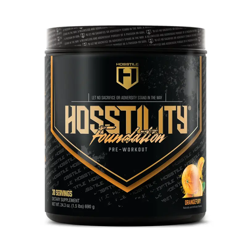 HOSSTILE Hosstility Foundation Pre-Workout - 30 Servings, Essential Daily Preworkout for Energy & Muscle Pumps