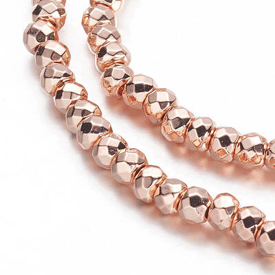 Electroplate Non-magnetic Synthetic Hematite Beads Strands