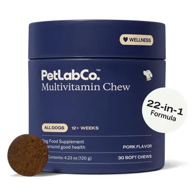 PetLab Co. Dog Multivitamin – daily multivitamin for dogs with 22 vitamins and minerals, designed to support overall health...
