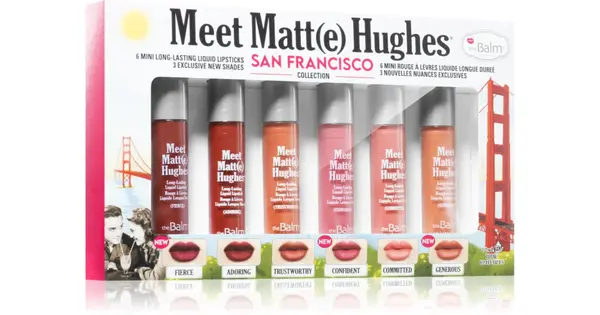 theBalm Meet Matt(e) Hughes Mini Kit San Francisco Liquid Lipstick Set for a Long-Lasting Effect