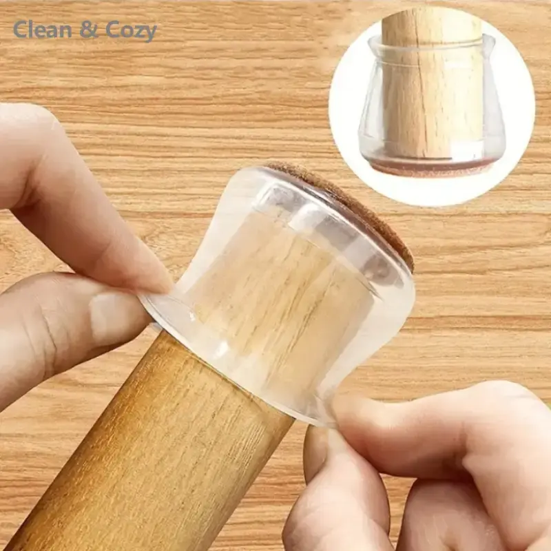 Chair Leg Protector, Chair Leg Cover, Silent Anti-slip Chair Leg Cover, Furniture Hardware for Home Office, Home Accessories