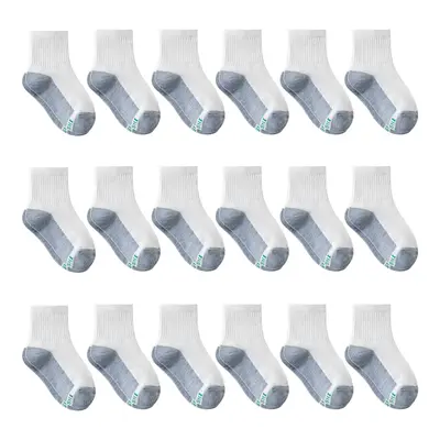 18 Pairs Kids Boys Girs Socks Athletic Basketball Youth Sport Crew Cotton Breathable Soft Socks School Uniform Casual Basic S...