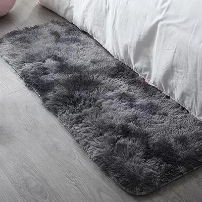1 Piece Tie Dye Square Soft Rug, Thick Plush Non-slip Bedside Carpet, Decorative Mat for Home Bedroom Living Room