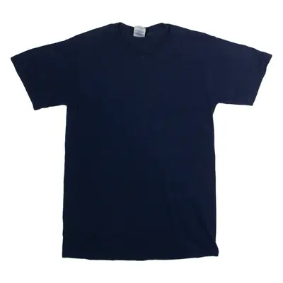 GILDAN Mens T-Shirt Blue Crew Neck S