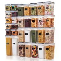 Vtopmart 24/32 Pack Airtight Food Storage Containers with Lids, BPA Free, 32Pack with Reusable Labels for Cereal and Dry Food...