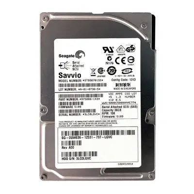 0UW636 Dell 36GB 3Gb/s SAS 10000 2.5-Inch Hard Drive