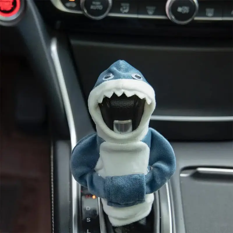 Cute Shark & Frog Manual Gear Shift Cover, Animal Pattern Car Gear Shift Knob Cover, Car Interior Decoration Accessories For ...