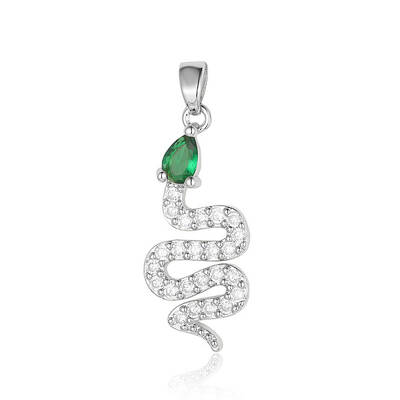 Brass Micro Pave Cubic Zirconia Pendants