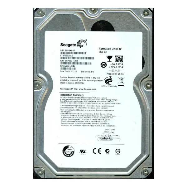 9YP15G-303 Seagate BarraCuda 7200.12 750GB 3.5-inch 6GB/s SATA NCQ 7200RPM 32MB Cache Desktop Hard Drive