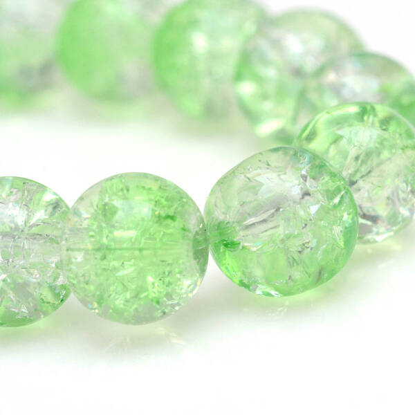 Baking Painted Crackle Glass Beads Strands