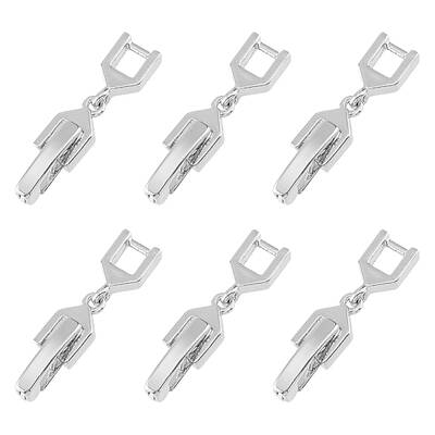 6Pcs Brass Fold Over Clasps