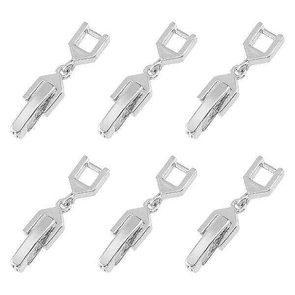 6Pcs Brass Fold Over Clasps