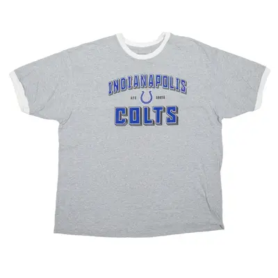 REEBOK Indianapolis Colts USA T-Shirt Grey Short Sleeve Mens XL