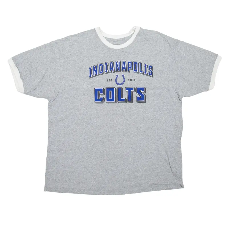 REEBOK Indianapolis Colts USA T-Shirt Grey Short Sleeve Mens XL
