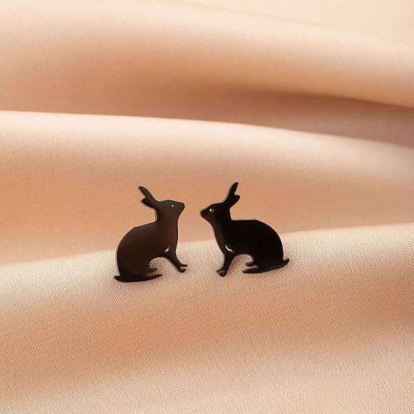 Stainless Steel Small Animal Stud Earrings for Women