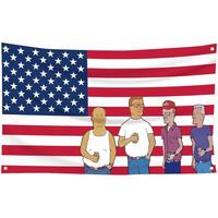 America King of the Hill TV Show Flag 3x5 Ft Funny Flag Cave Wall With Brass Motivational Inspirational Office Gym Dorm Wall ...